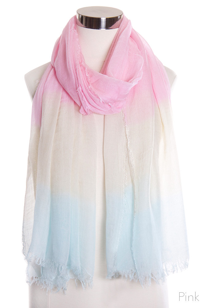 Women's Ombre Lightweight Oblong Scarf – Beige in Beige by BURACQ