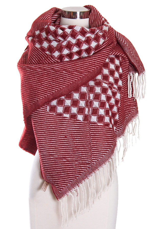 Women's Gingham Check Blanket Scarf – Style LOF5014 by BURACQ