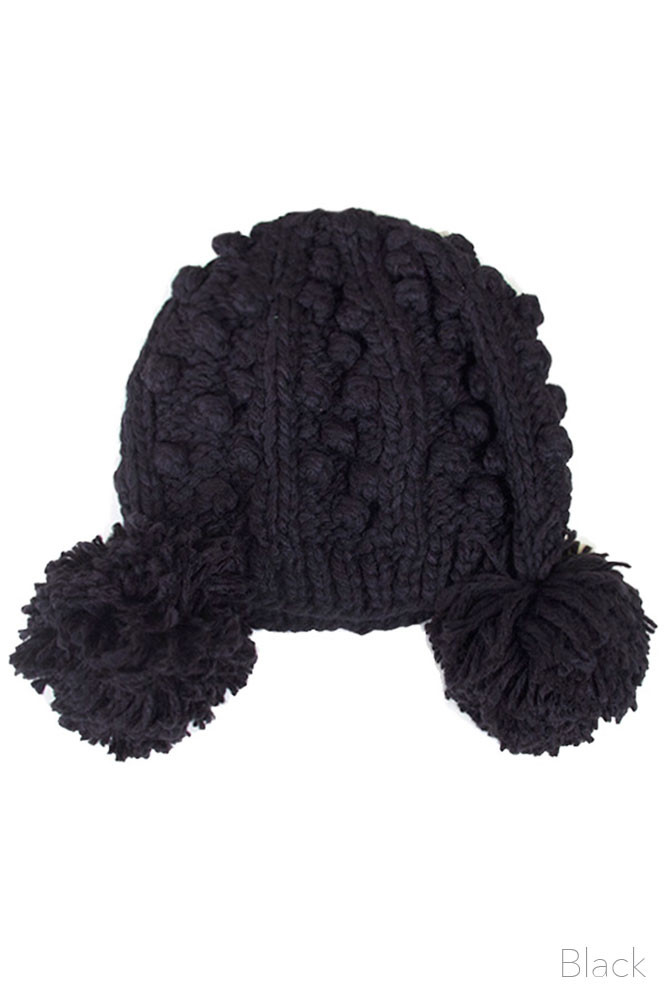 Women's Chunky Knit Trapper Beanie with Ear Flaps — beanie photo 4