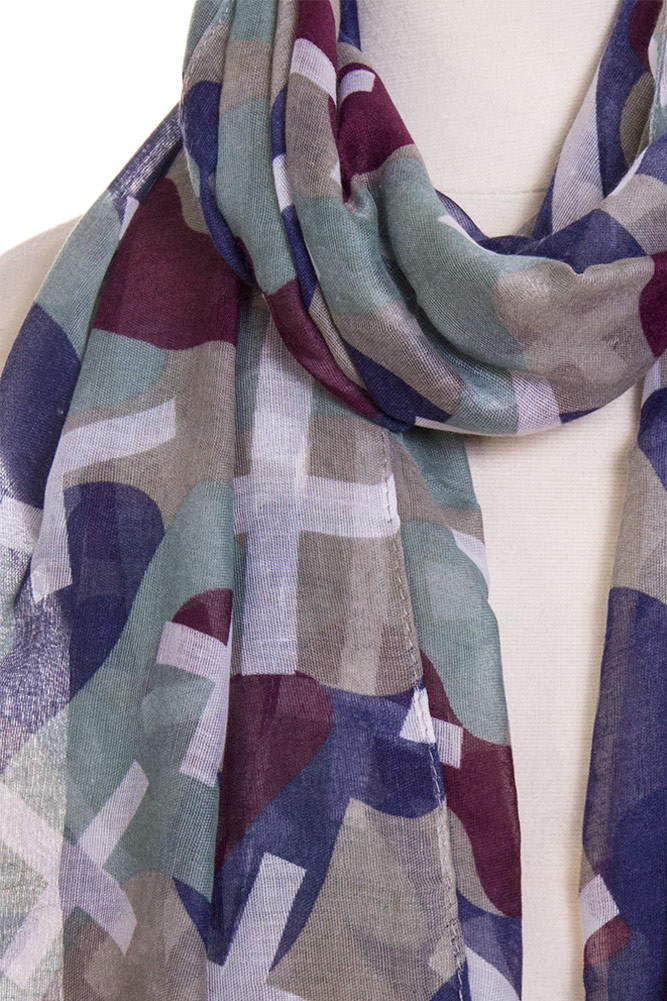 Women's Camo Pattern Oblong Scarf — scarf photo 6