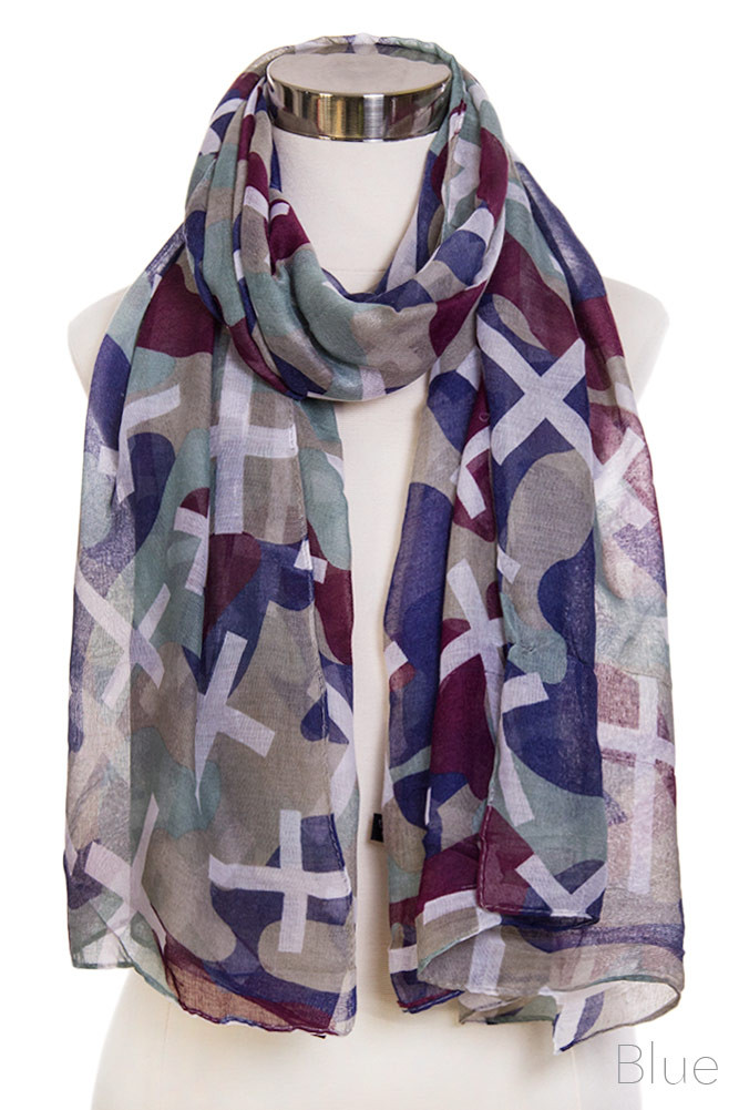 Women's Camo Pattern Oblong Scarf — scarf photo 2