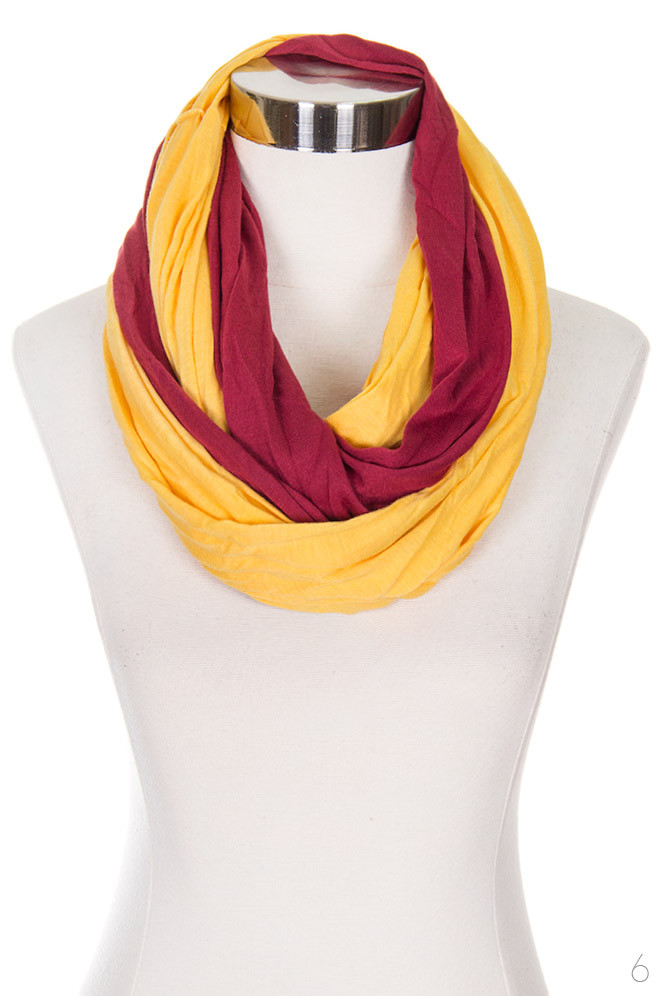 Women's Two-Tone Game Day Infinity Scarf – Style LOF4111 by BURACQ