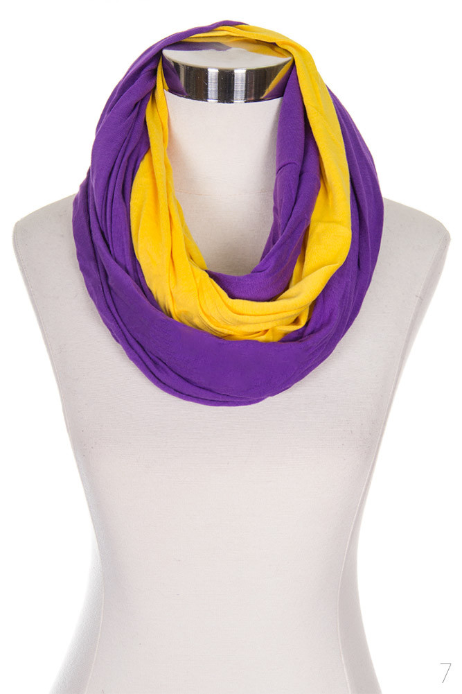 Women's Two-Tone Game Day Infinity Scarf – Style LOF4111 — infinity scarf photo 4