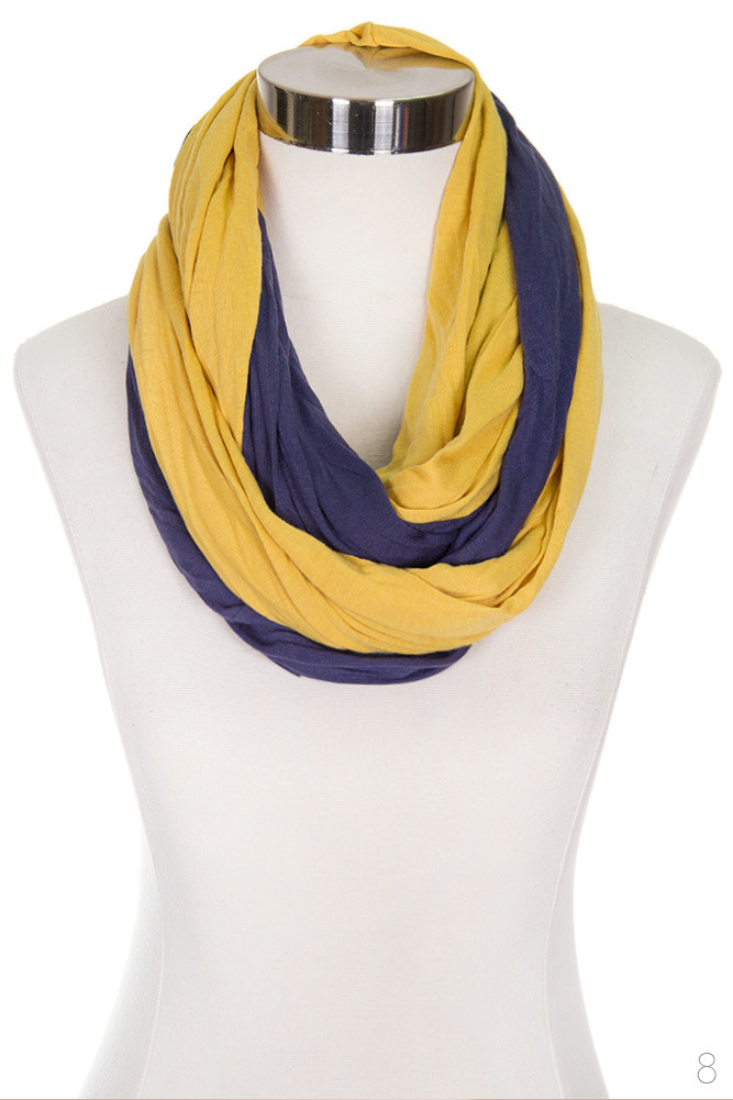 Women's Two-Tone Game Day Infinity Scarf – Style LOF4111 — infinity scarf photo 6