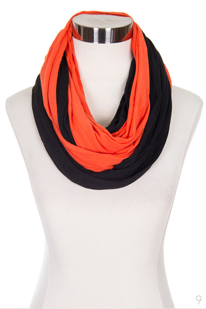 Women's Two-Tone Game Day Infinity Scarf – Style LOF4111 — infinity scarf photo 2