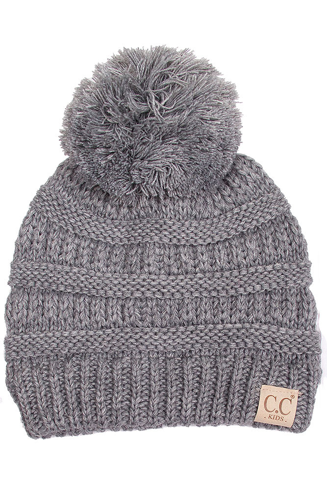 Children Knit Beanie with Pom Pom for kids by BURACQ