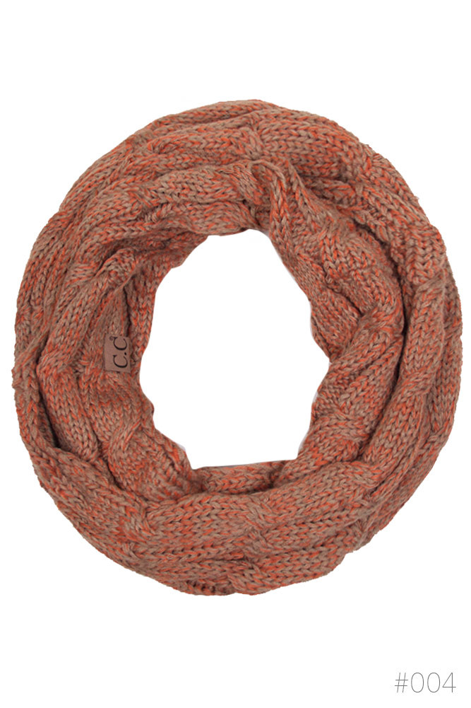 Women's Cable Knit Infinity Scarf — infinity scarf photo 3