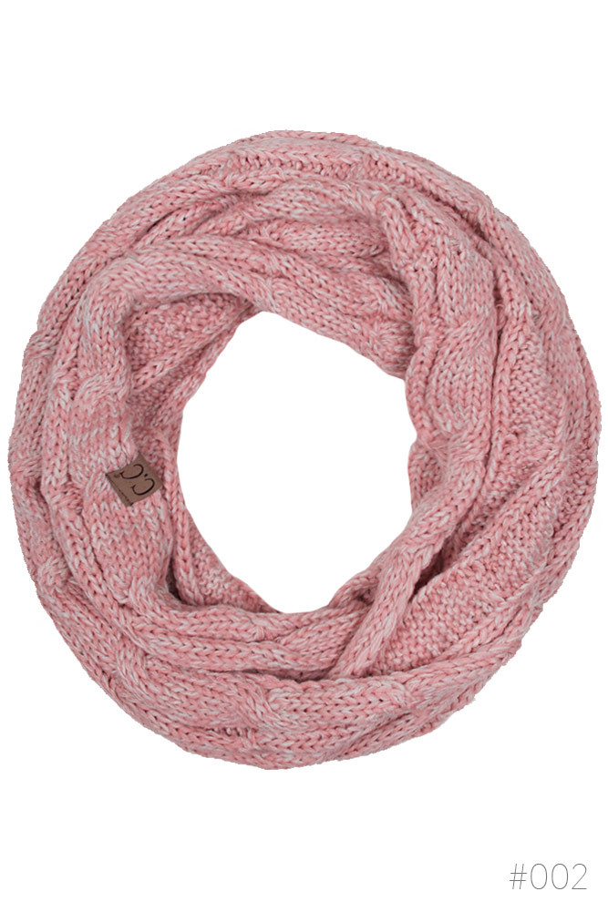 Women's Cable Knit Infinity Scarf — infinity scarf photo 4