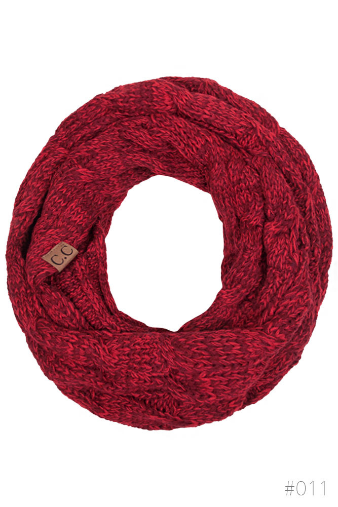 Women's Cable Knit Infinity Scarf — infinity scarf photo 7