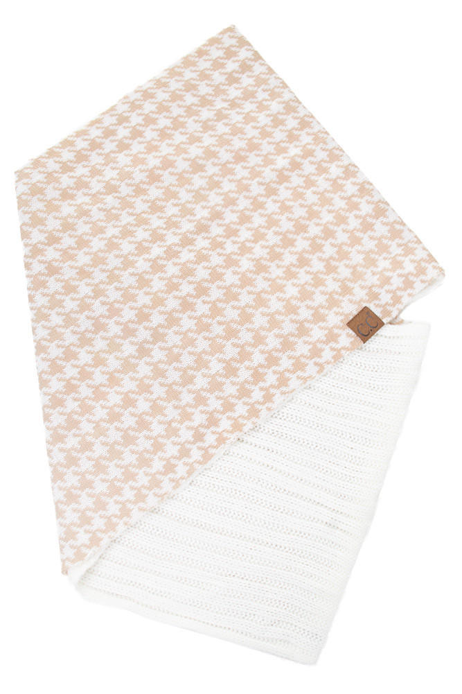 Women's Houndstooth Knit Infinity Scarf — infinity scarf photo 8