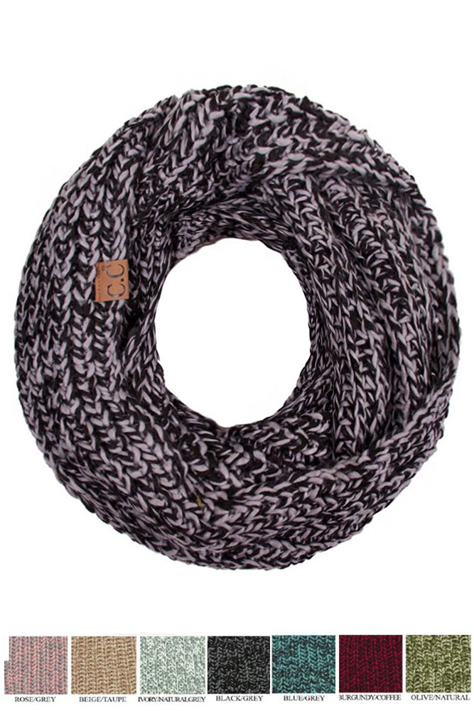 Women's Speckled Knit Infinity Scarf — infinity scarf photo 2