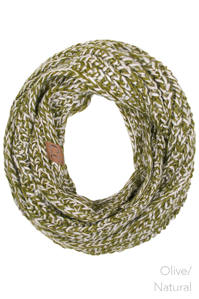 Women's Speckled Knit Infinity Scarf — infinity scarf photo 4