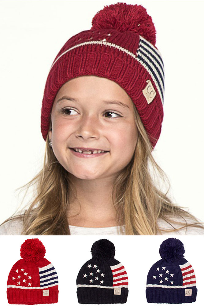 Kids American Flag Beanie by BURACQ