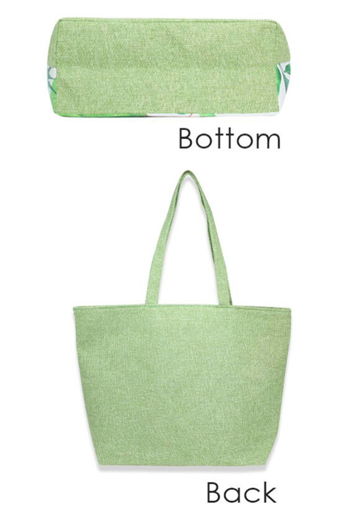 Women's Tropical Forest Print Tote Bag – Style LOA106 — tote bag photo 2