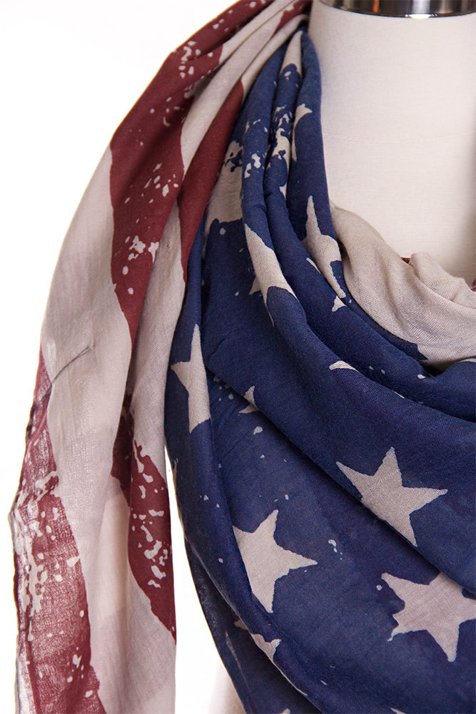 Women's American Flag Scarf — scarf photo 2