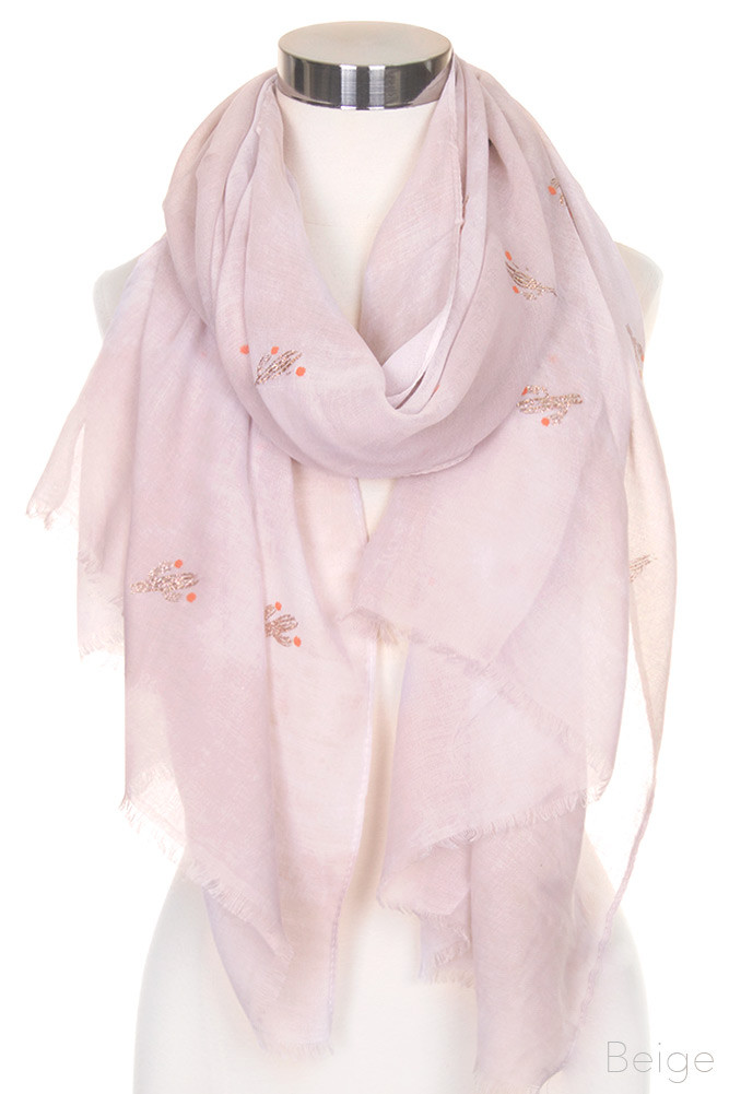 Women's Lightweight Print Oblong Scarf – Style LOF706 — scarf photo 3