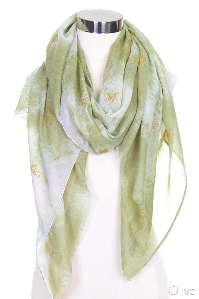 Women's Lightweight Print Oblong Scarf – Style LOF706 — scarf photo 5