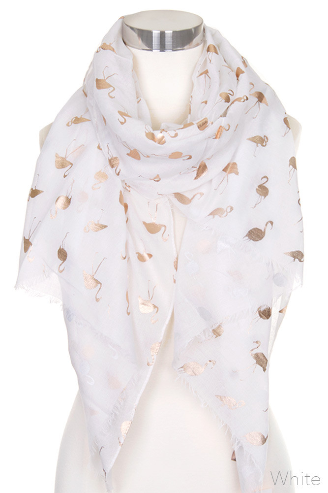 Women's Metallic Print Oblong Scarf – Olive — scarf photo 4