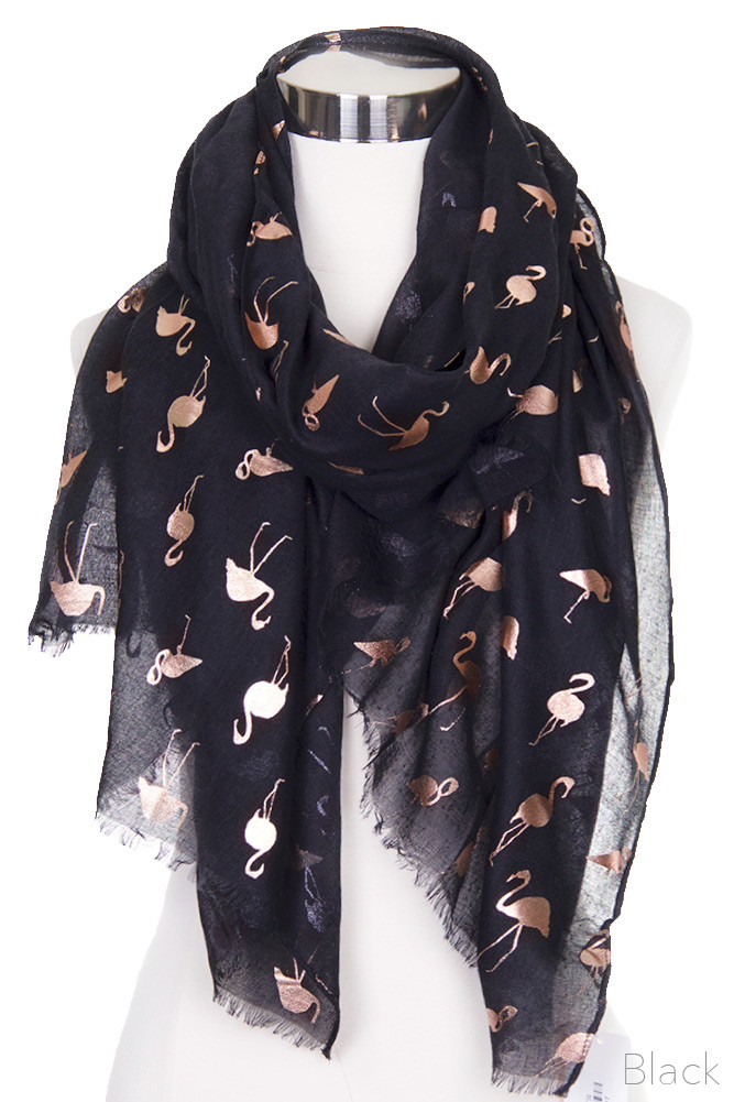 Women's Metallic Print Oblong Scarf – Olive in Olive by BURACQ