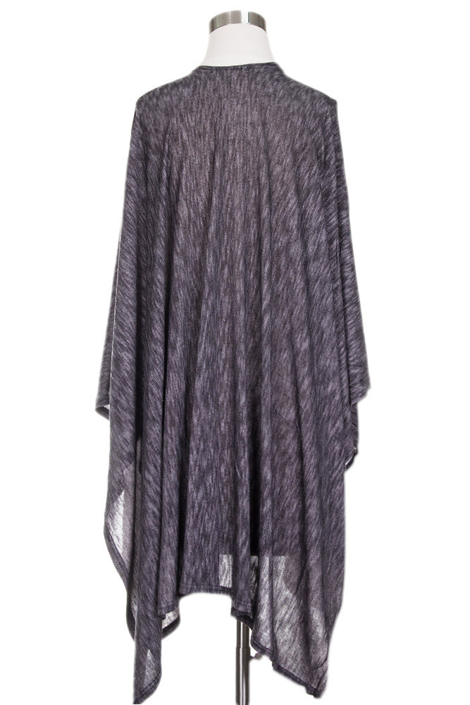 Women's Metallic Knit Open Front Wrap — clothing piece photo 4