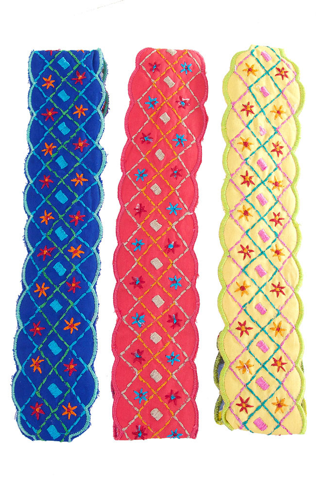 Women's Beaded Embroidered Stretch Headband – Style JH0040 — headband photo 6