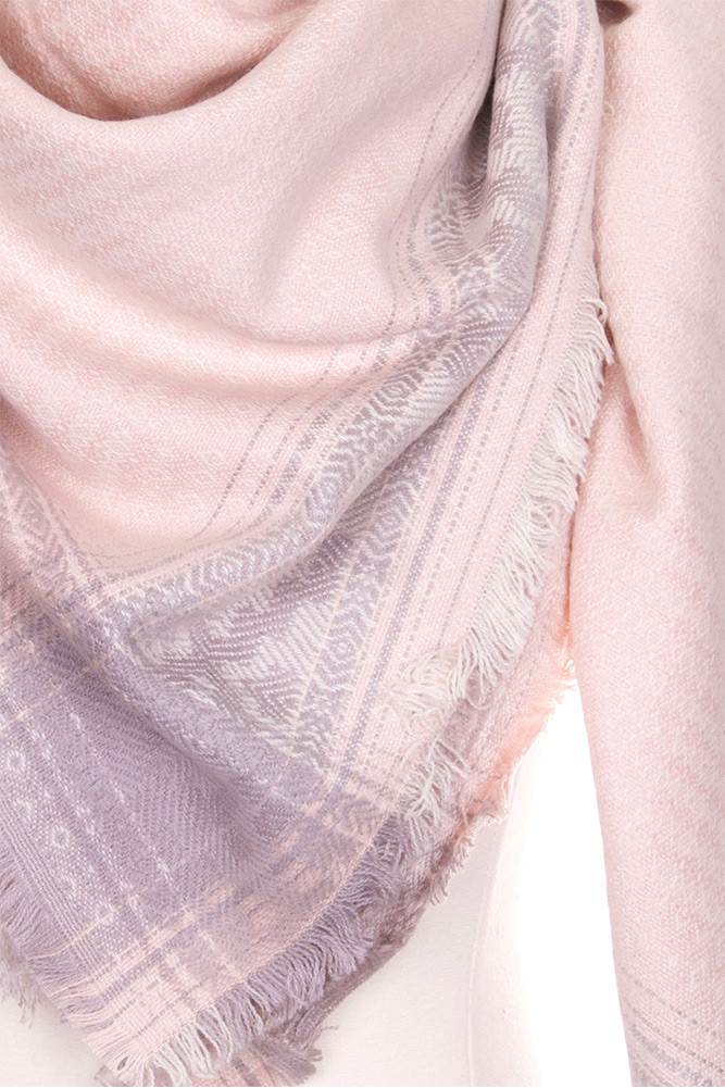 Women's Ombre Square Blanket Scarf – Coral — scarf photo 3