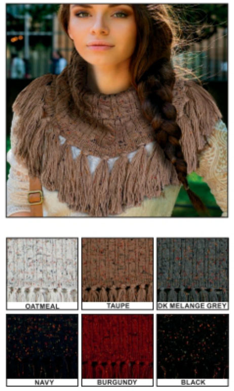 Women's Knit Fringe Infinity Scarf — infinity scarf photo 2