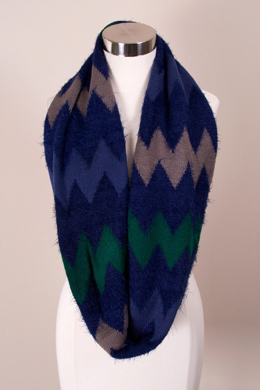 Women's Faux Fur Plaid Infinity Scarf — infinity scarf photo 2