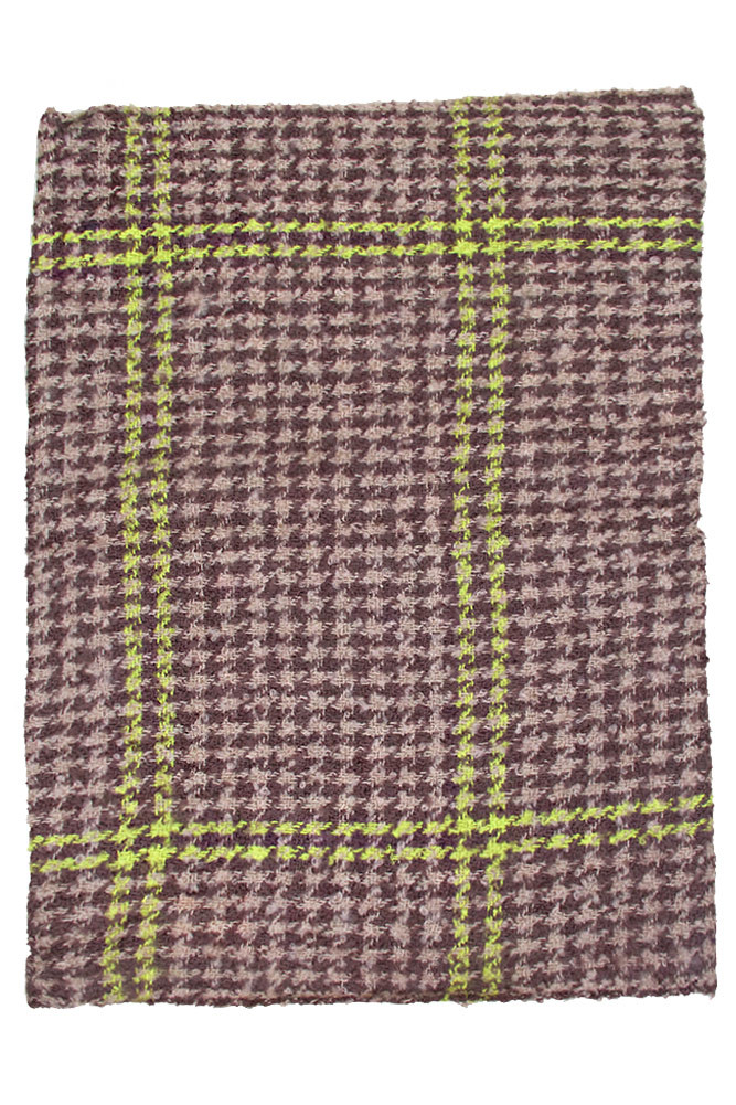 Women's Houndstooth Knit Infinity Scarf – Brown — infinity scarf photo 3