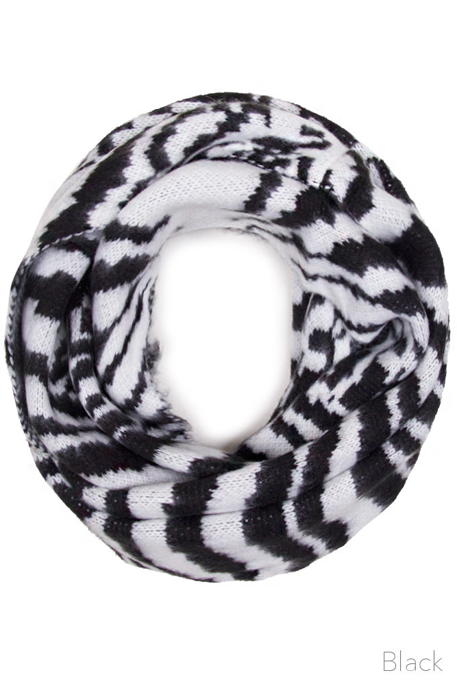 Women's Tiger Pattern Infinity Scarf — infinity scarf photo 2