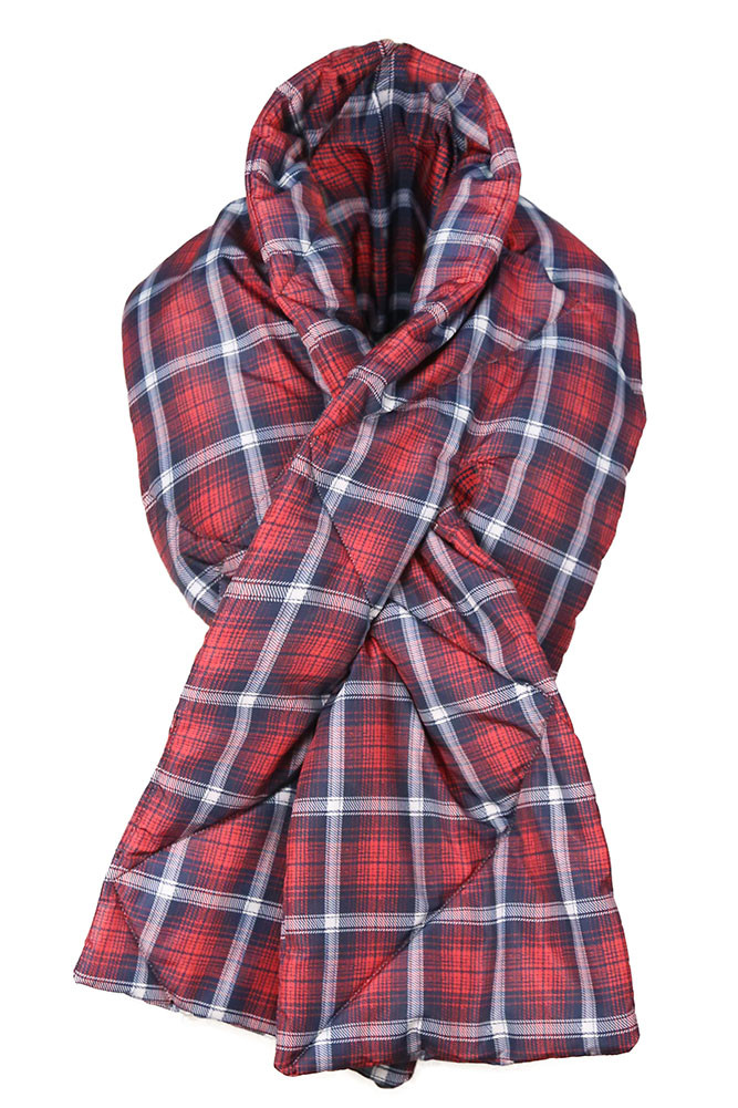 Plaid Blanket Oblong Scarf – Green — scarf photo 5