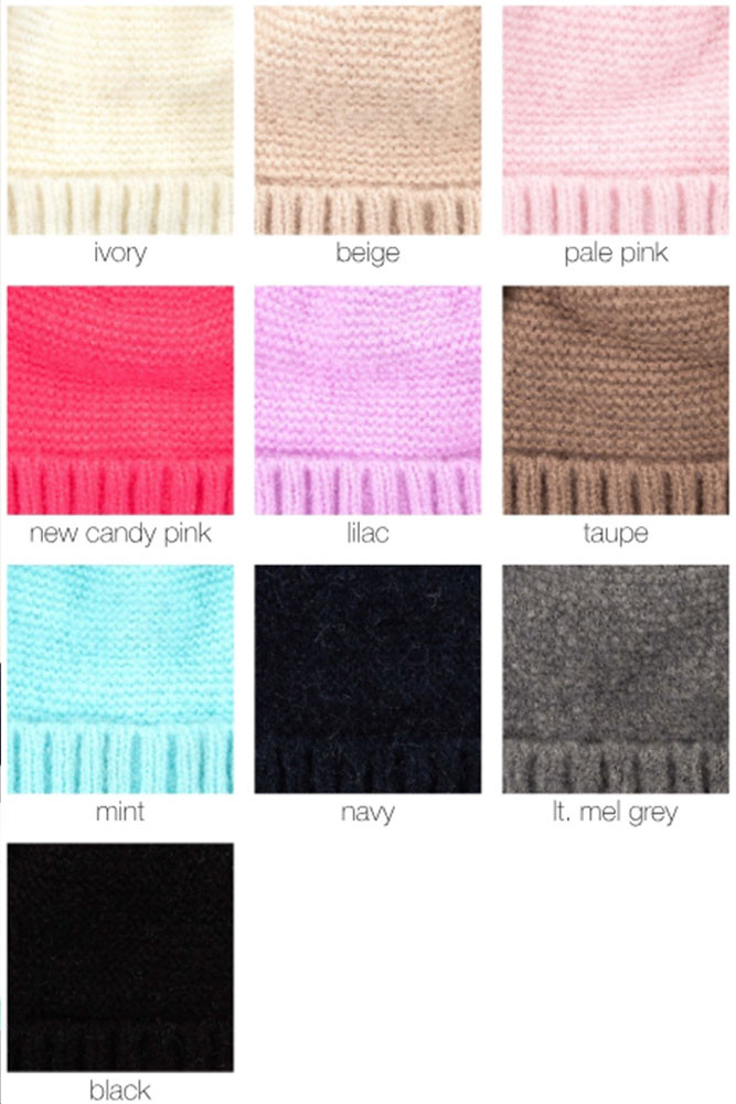Kids Double Pom Pom Ribbed Knit Beanie — beanie photo 2