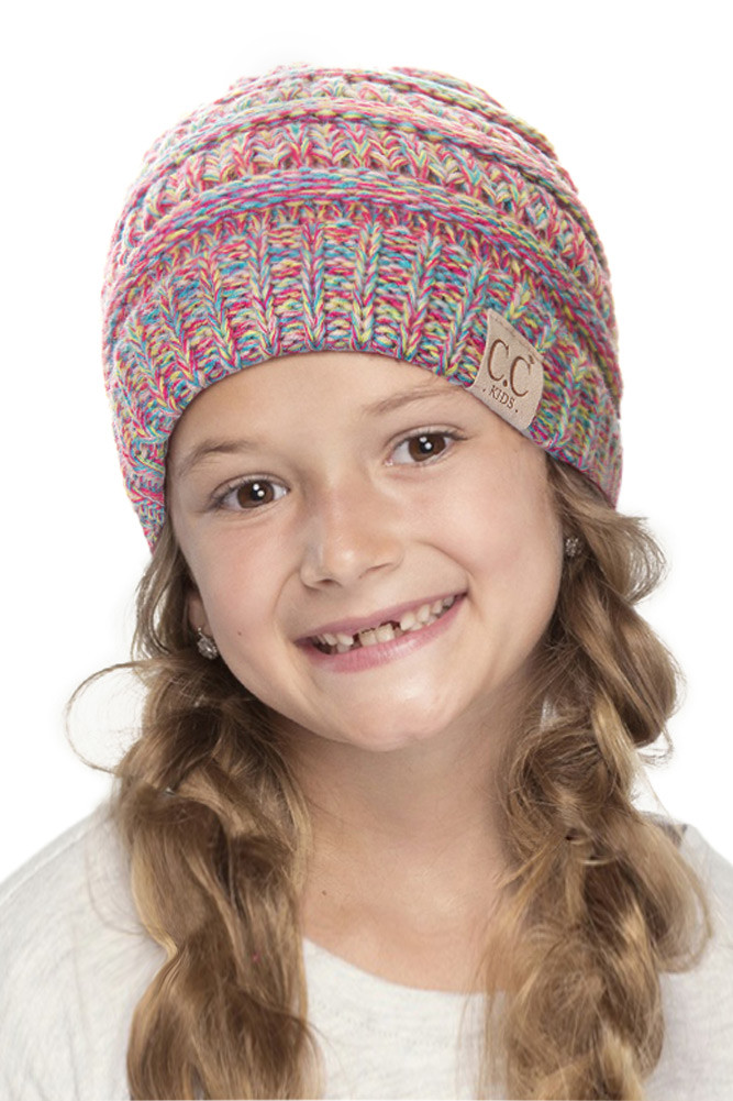 Kids Multicolor Confetti Knit Beanie — beanie photo 8