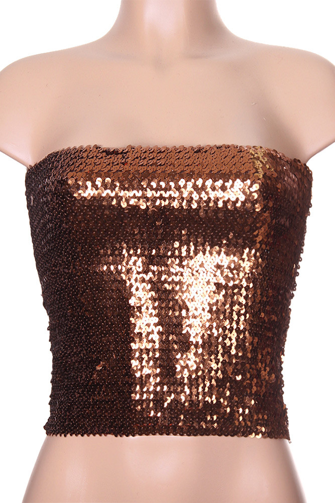 Women's Sequin Tube Top – Style SEQ13 by BURACQ