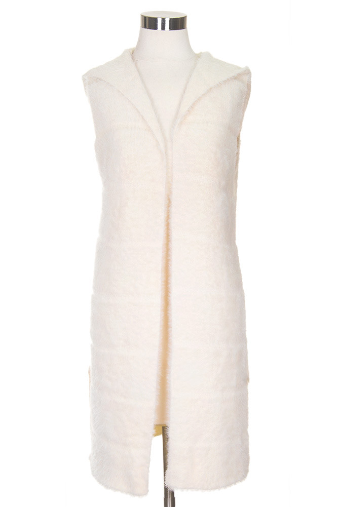 Women's Hooded Sherpa Long Vest — vest photo 3