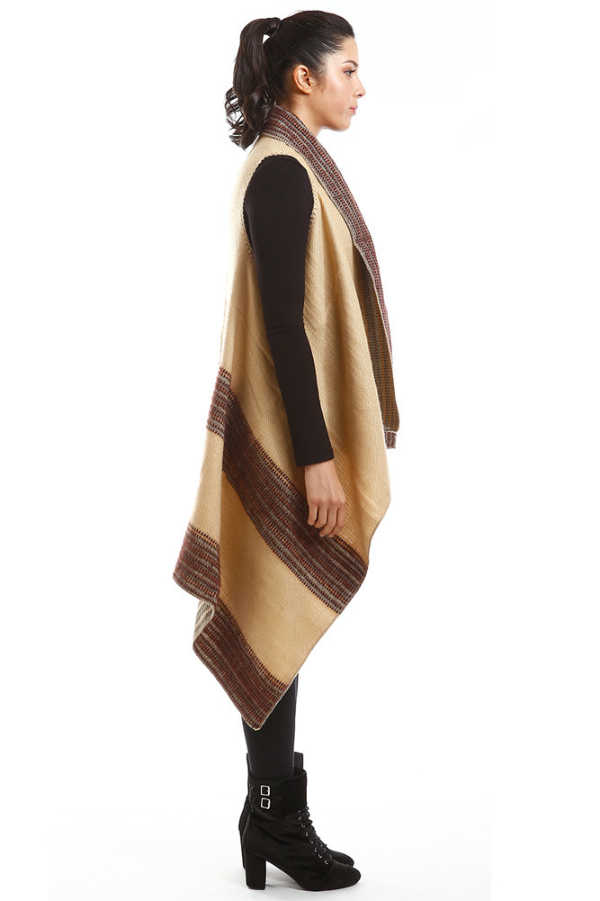 Women's Two-Tone Knit Long Vest – Style LOF778 — vest photo 6