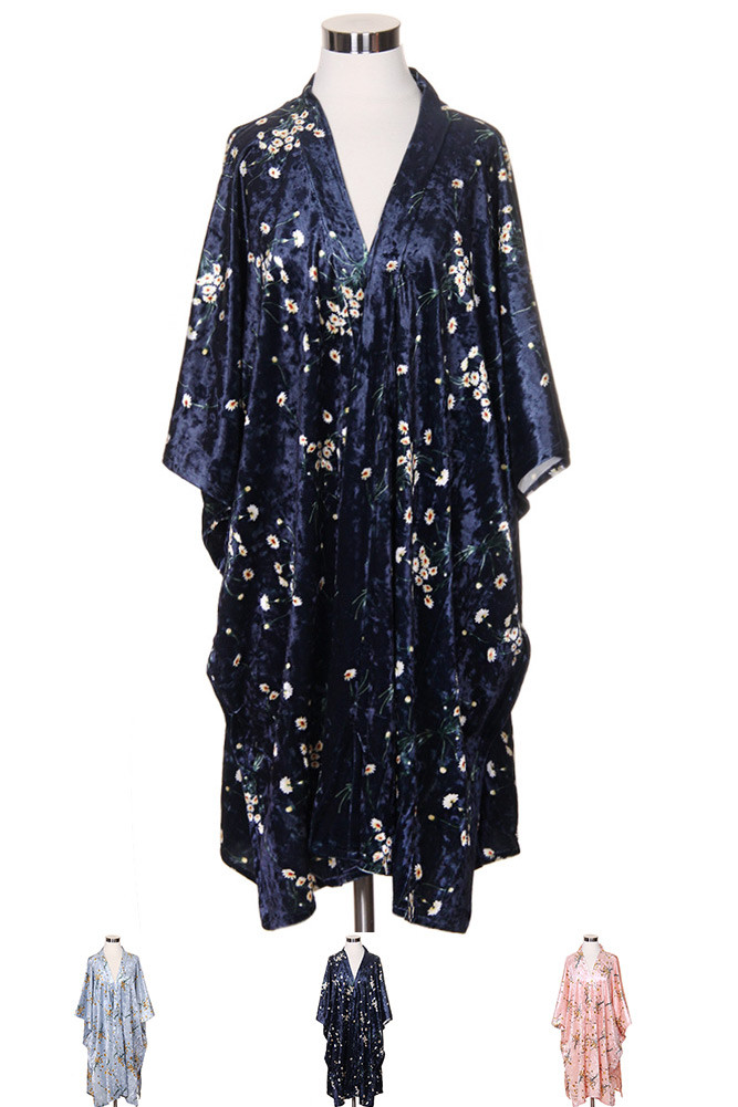 Women's Floral Print Kimono Wrap — kimono photo 2