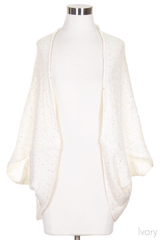 Women's Soft Knit Shrug Wrap – Turquoise — shrug photo 4