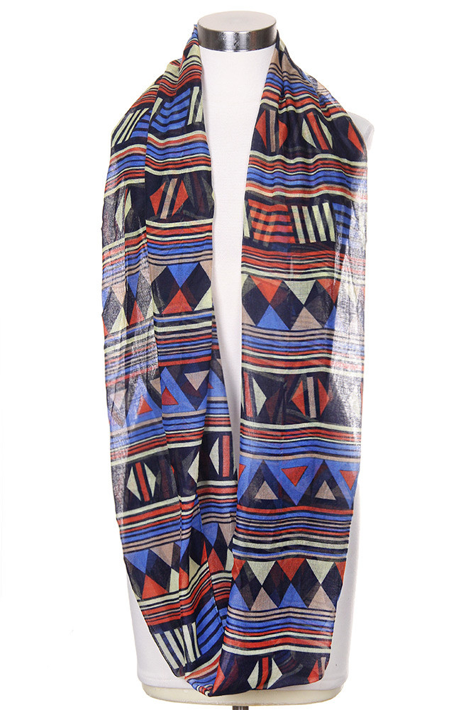 Women's Aztec Stripe Infinity Scarf – Style 333E — infinity scarf photo 4