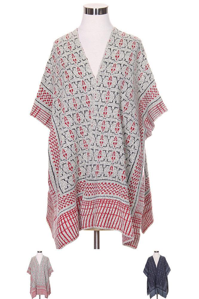 Women's Geometric Print Kimono – Style LOF330 — kimono photo 2