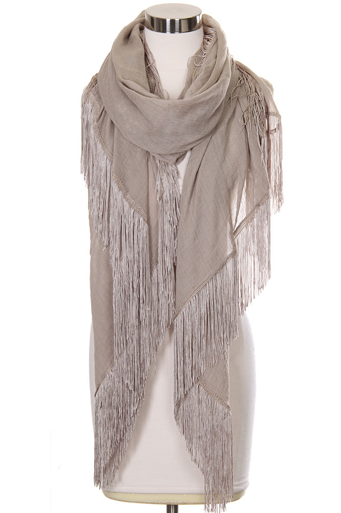 Women's Lightweight Solid Oblong Scarf – Coral — scarf photo 4