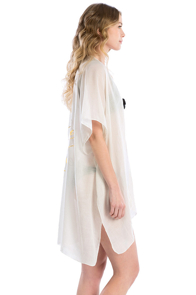 Women's Bride Sheer Cover-Up Wrap – Style LOF826 in White