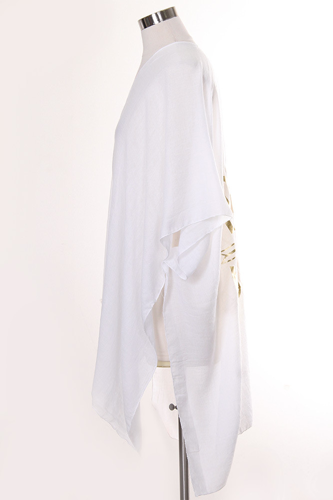 Women's Maid of Honor Sheer Cover-Up Wrap – Style LOF717 in White