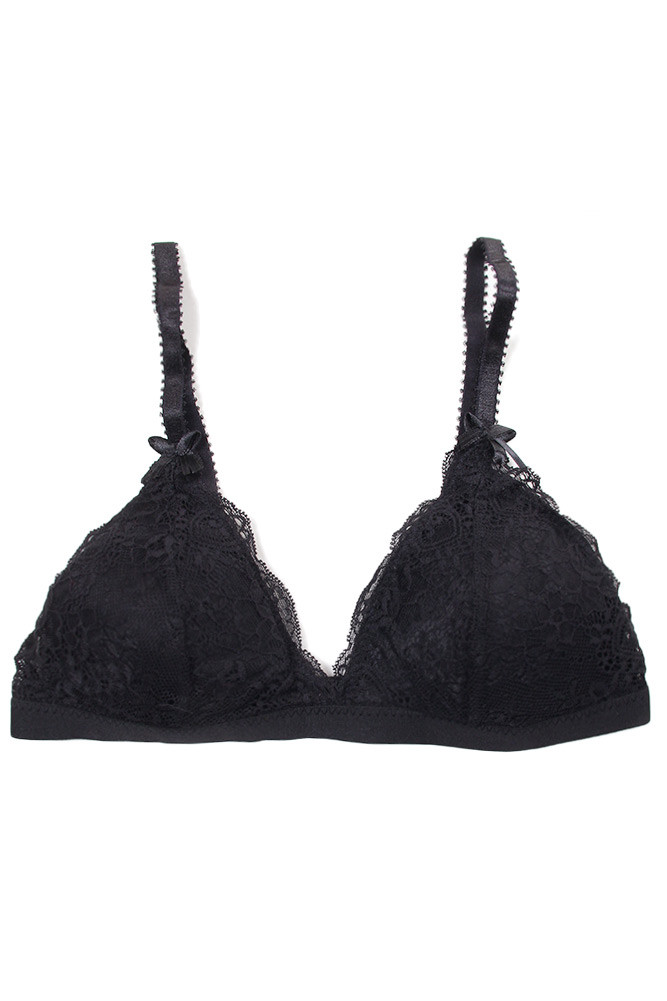 Women's Lace Bralette – Black in Black