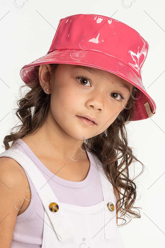 Kids Glossy Rain Bucket Hat — bucket hat photo 5