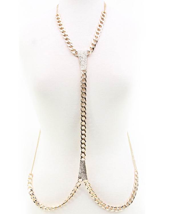 Women's Layered Chain Body Chain Necklace – Style BC3306 by BURACQ