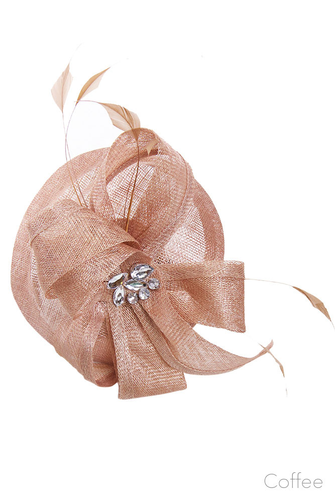 Women's Flower Mesh Fascinator Hat – Grey — fascinator photo 4