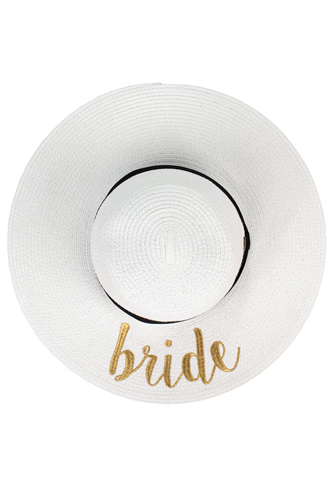 Women's Hello Sunshine Floppy Sun Hat – White in White