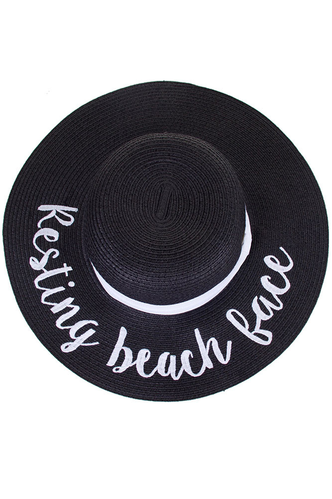 Women's Do Not Disturb Floppy Sun Hat – Black in Black