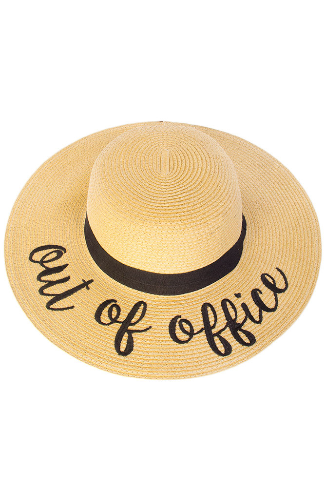 Women's Always on Vacay Floppy Straw Sun Hat — sun hat photo 7